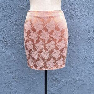 Vintage Jacquard Skirt 90s Grunge Floral mini y2k glam